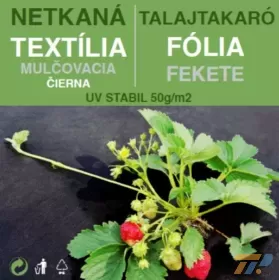 Talajtakaró geotextilia 1,6*5 m fekete "50gr