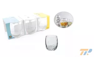 Pohár üveg GLORY whisky 30 cl 6db